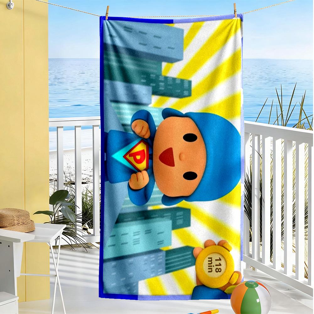 Pocoyo Beach Towel Super Soft & Absorbent Comfortable Lightweight Suitable for Swimming, Gym, Camping, Yoga Vacation