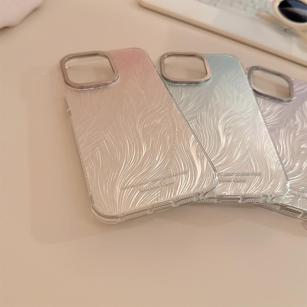Feather Gradient Laser for IPhone15 for Apple Phone Case 14promax High-end Sense 13 Temperament 12 Anti-fall