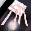 Sweet  Ribbon Bow long metal ring earrings earrings simple temperament female personality