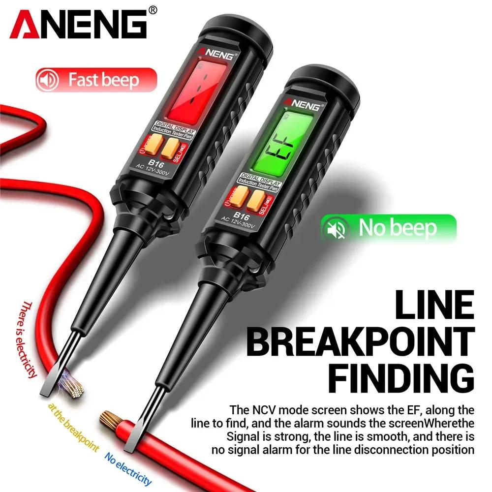 ANENG B16 Voltage Tester Pen Meter Breakpoint Finder Tool 12V-300V Non-Contact Induction Detector NCV Voltage Sensing Test