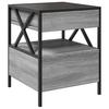 Nightstand with Infinity LED Gray Sonoma 40 X 40 X 51 Cm