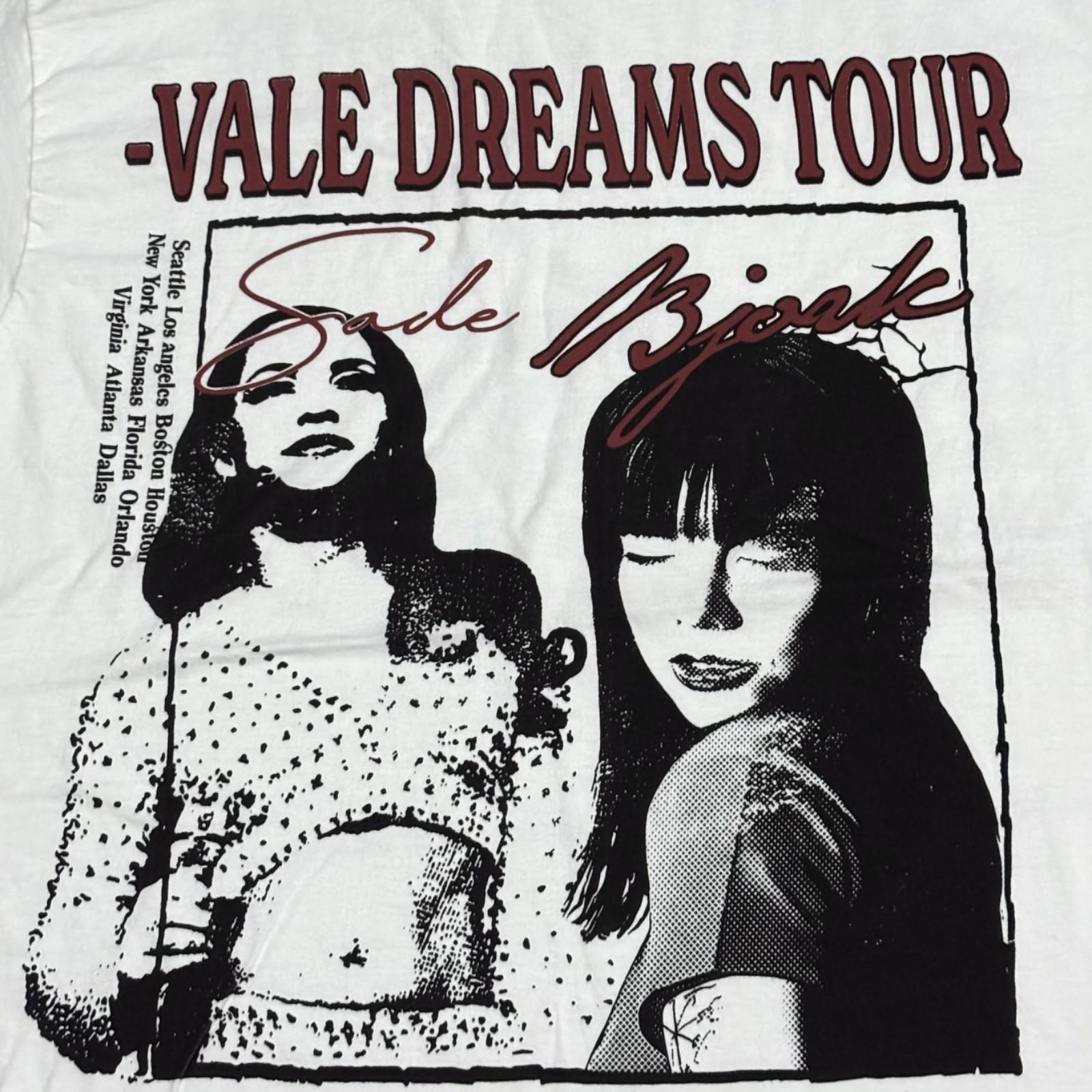 VTG Valley Dreams Vale Tour Sade Björk 90s Band Lives White Sz.L T-Shirt REPRINT XXXL