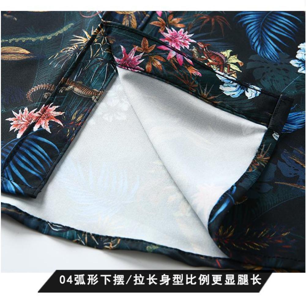 New Short-sleeved Floral Shirt for Men Fashionable and Handsome Loose Men's