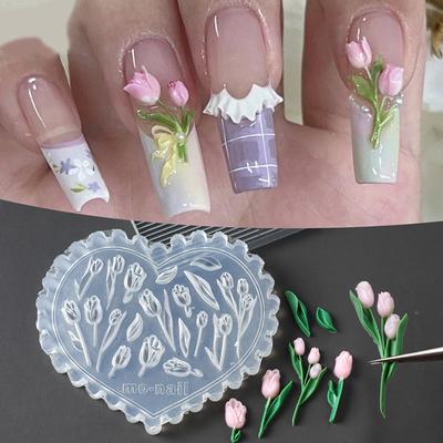 Nail Carving Mold Creative Flower Butterfly Snowflake Nail Art Decorations Stamping Plates Diy Manicure Nail Accessories Tools