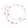  Fashion Cute Colorful Resin Daisy Floral Design Jewelry Stainless Steel Chain Necklace Bracelet Women Daily Wearing