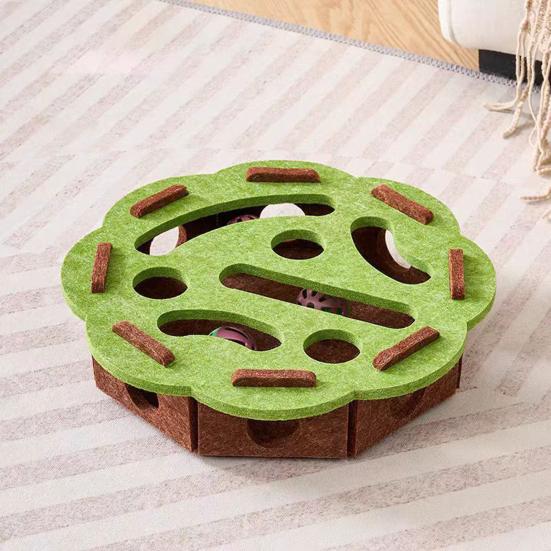 Cat Scratch Maze Toy Interactive Felt Maze Nail File Self-Play Maze Box with 3