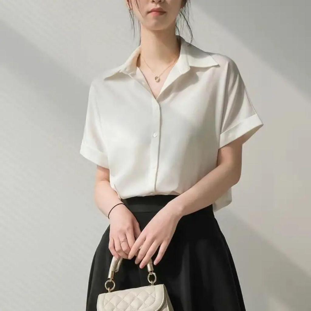 Women's Corduroy Belted Single-Breasted Shirt Dress - Chic Korean Style, Loose Mid-Length for Spring/Autumn 2025