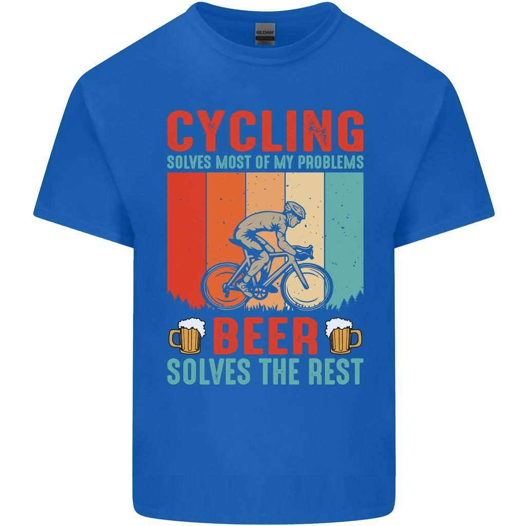 Cycling Funny Beer Cyclist Bicycle MTB Bike Unisexs Light Cotton TShirt