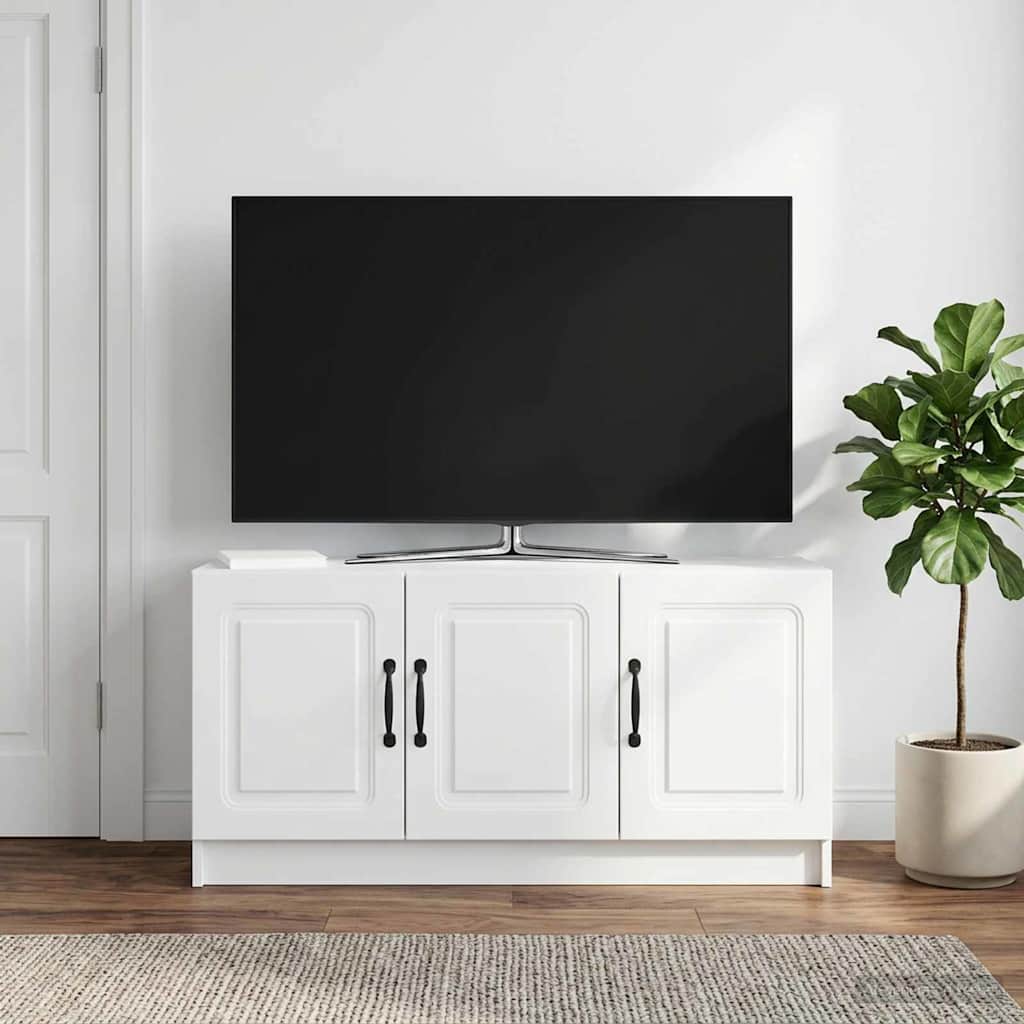 White TV Cabinet 99 x 34.5 x 47 cm Particleboard