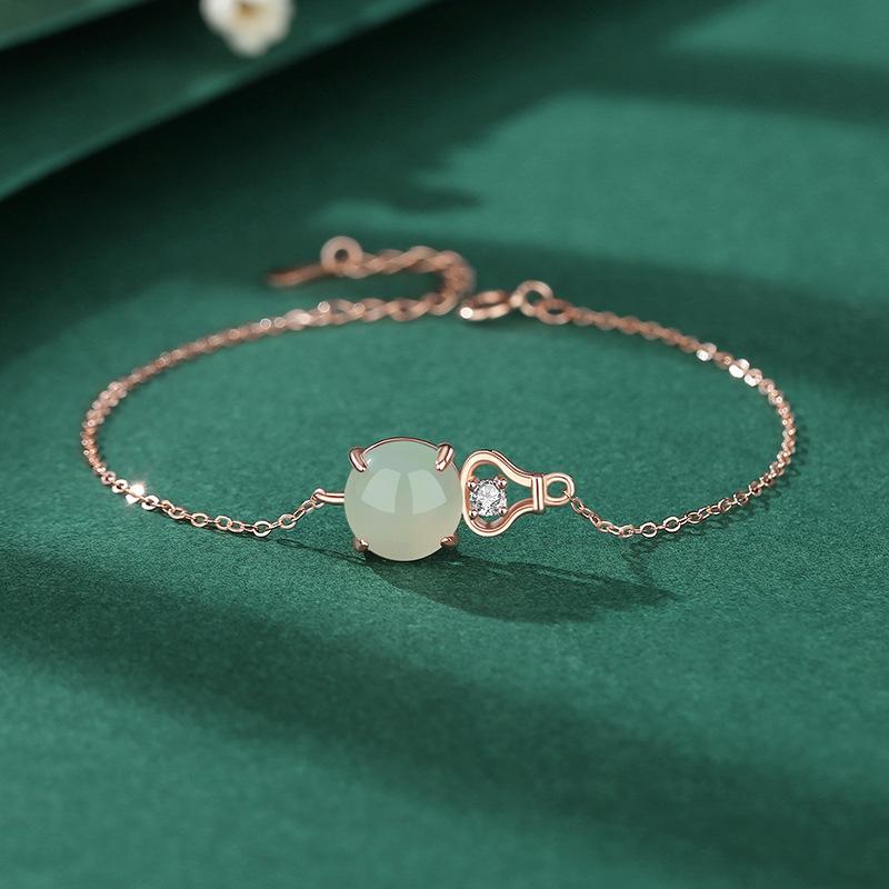 Tancise 925 Sterling Silber Armband Schmuck Geometrische Perlenkette Gliederarmbänder Mode Feines Hochzeitsgeschenk für Freundin Frauen