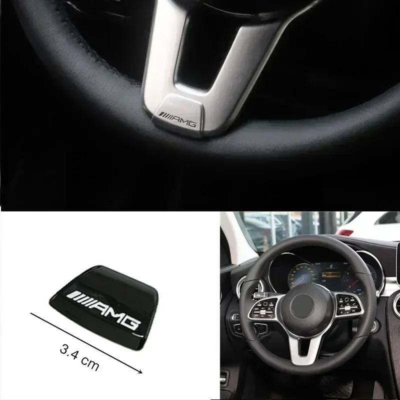 Emblemat Samochodowy Naklejka na Kierownicę Akcesoria Dekoracyjne Do Mercedes Benz AMG Brabus Smart Maybach W204 GLC CLA W205 W203 W206
