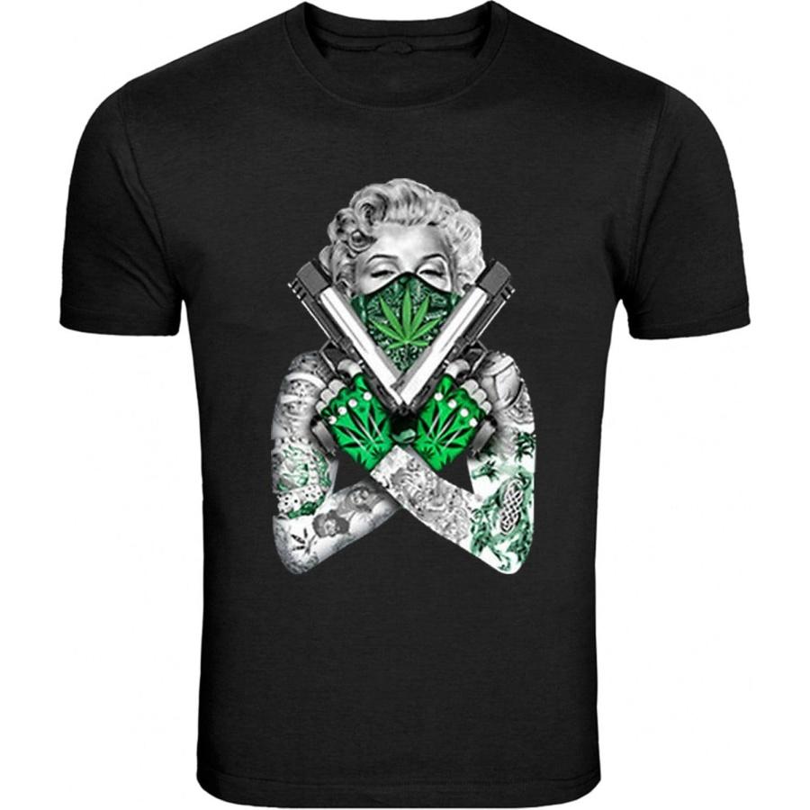 New Marilyn Tee Unisex Tee Gun S -5XL T-Shirt Tee XXXXXL чёрный