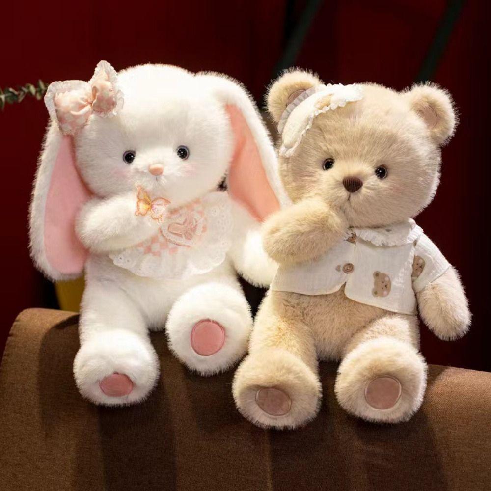 Simulation Bear Plush Kids Toy Fluffy Stuffed Animals Plush Doll  Children Girls Boys