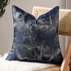 Polyester Piped Edge Marble Print Throw Pillow Cover Luxury Decorative Cushion Case Modern Sofa Decor Hidden Zipper
