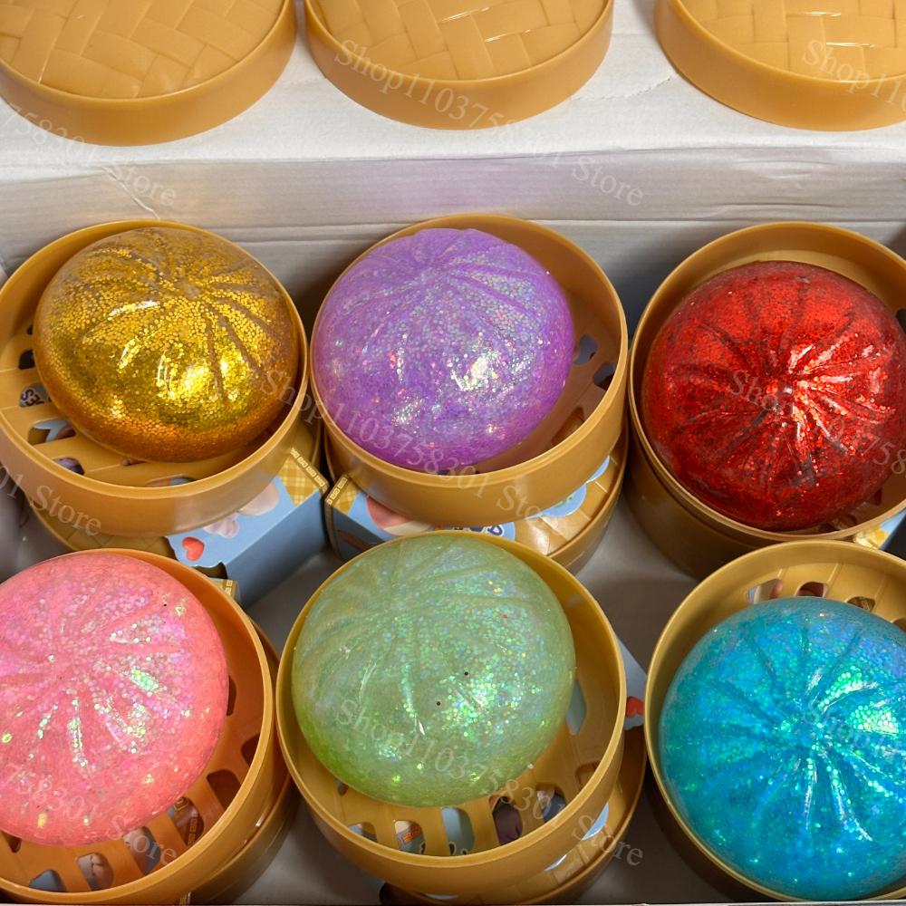 Simulation Baozi Squeeze Toy Steamed Stuffed Bun Leisurely Rebound Gentle Pinch Decompression Squishy Toy Stress Release Toy Gifts