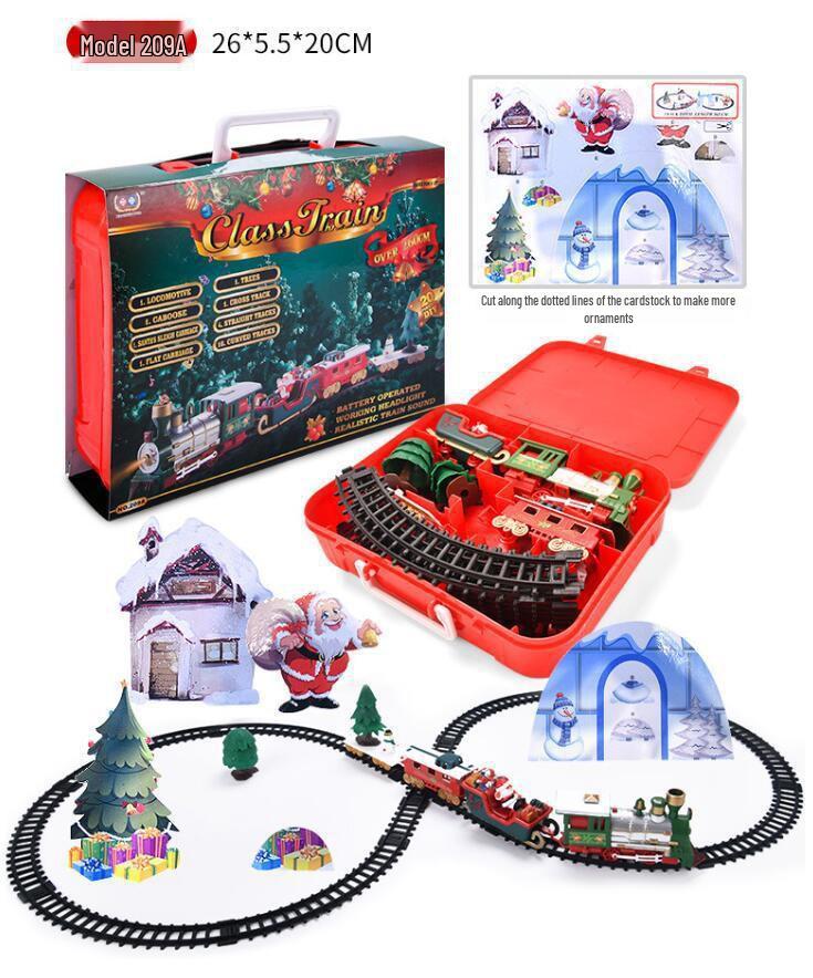 Cross-border Christmas Electric Train Toy: Retro Thomas Track Car for Kids
