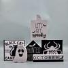 Halloween Tiered Tray Decor - Cute Ghost Signs, Black & Orange Home Decor, Creative Holiday Shelf Display