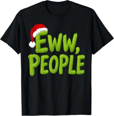 Eww People Santa Hat Green Funny Christmas Mens Womens Kids T-Sh Unisex T-Shirt
