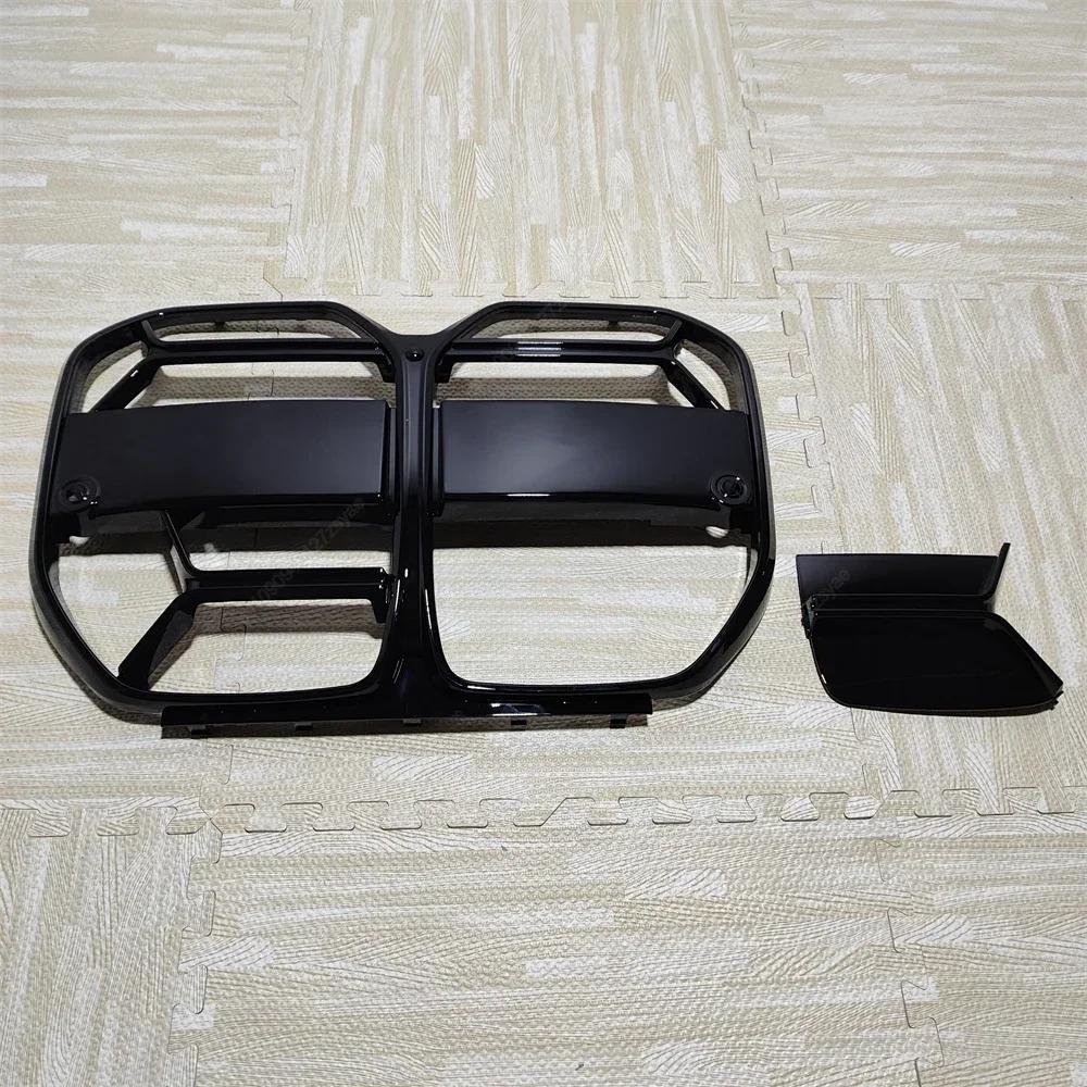Front Bumper Grilles Gloss Black Hood Grill With ACC For BMW 4 Series G26 4-Door Gran Coupe 2021-2024 Bodykits Tuning CS Style