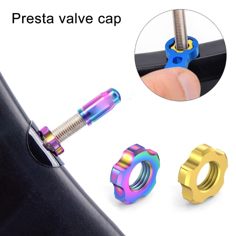 Titaniums Alloys Bike Tires Caps Air Dust Cover Road Bike Tires Valves Stem Caps Mountain Bike Air Valves Dust Caps