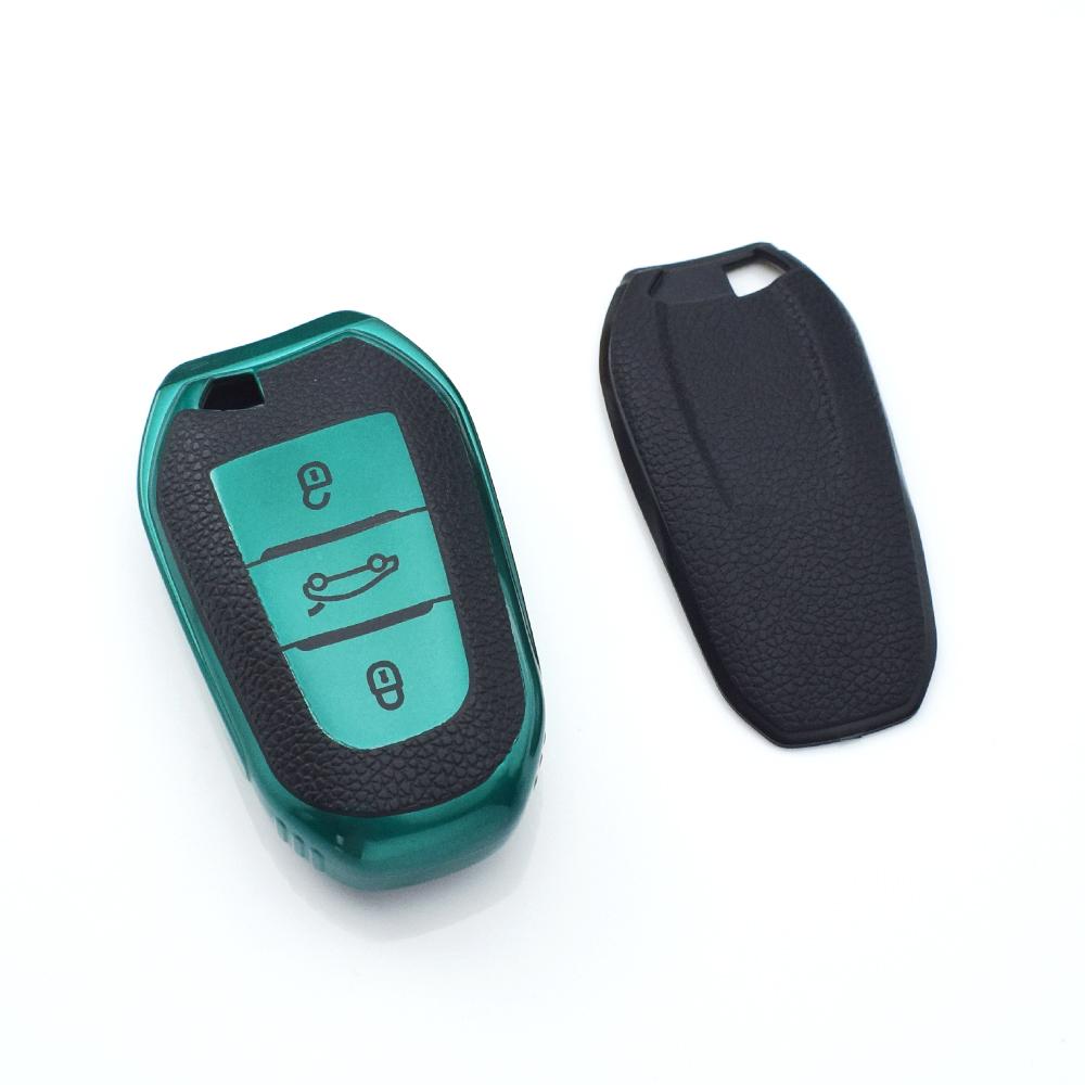 TPU Leder Schale Schlüsselanhänger Auto Schlüsselhülle Abdeckung für Peugeot 308 408 508 2008 3008 4008 5008 Citroen C4 C4L C6 C3-XR Picasso DS3 DS4 DS5