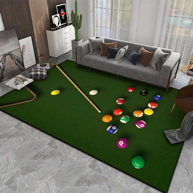 HD Billiards Rug Carpets for Bedroom Living Room Sofa Door Mat Dressing Room Rugs Large Size Machine Washable