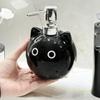 480ml Ceramic Soap Dispenser Black Cat Design Lead-free Soap Holder Cartoon Animal Design Shampoo Dispenser Bathroom Decor