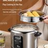 316 Stainless Steel Electric Rice Cooker, 5L Capacity, Ideal for 1-6 People - Cooks Porridge, Soup, and More