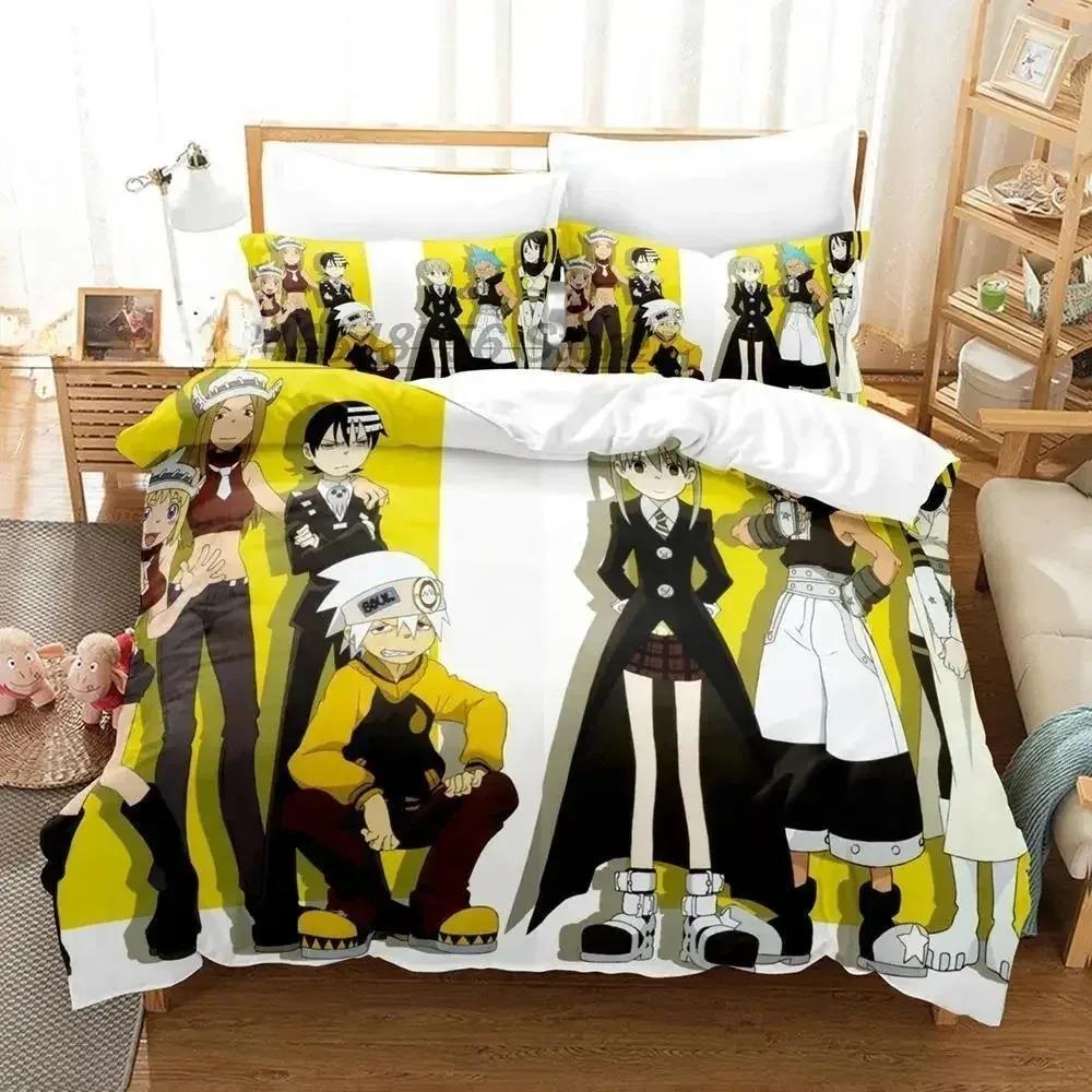 Soul Eater Bedding Set For Bedroom Soft Modern Bedspreads Comefortable Kids Duvet Cover Quilt Cover And Pillowcase