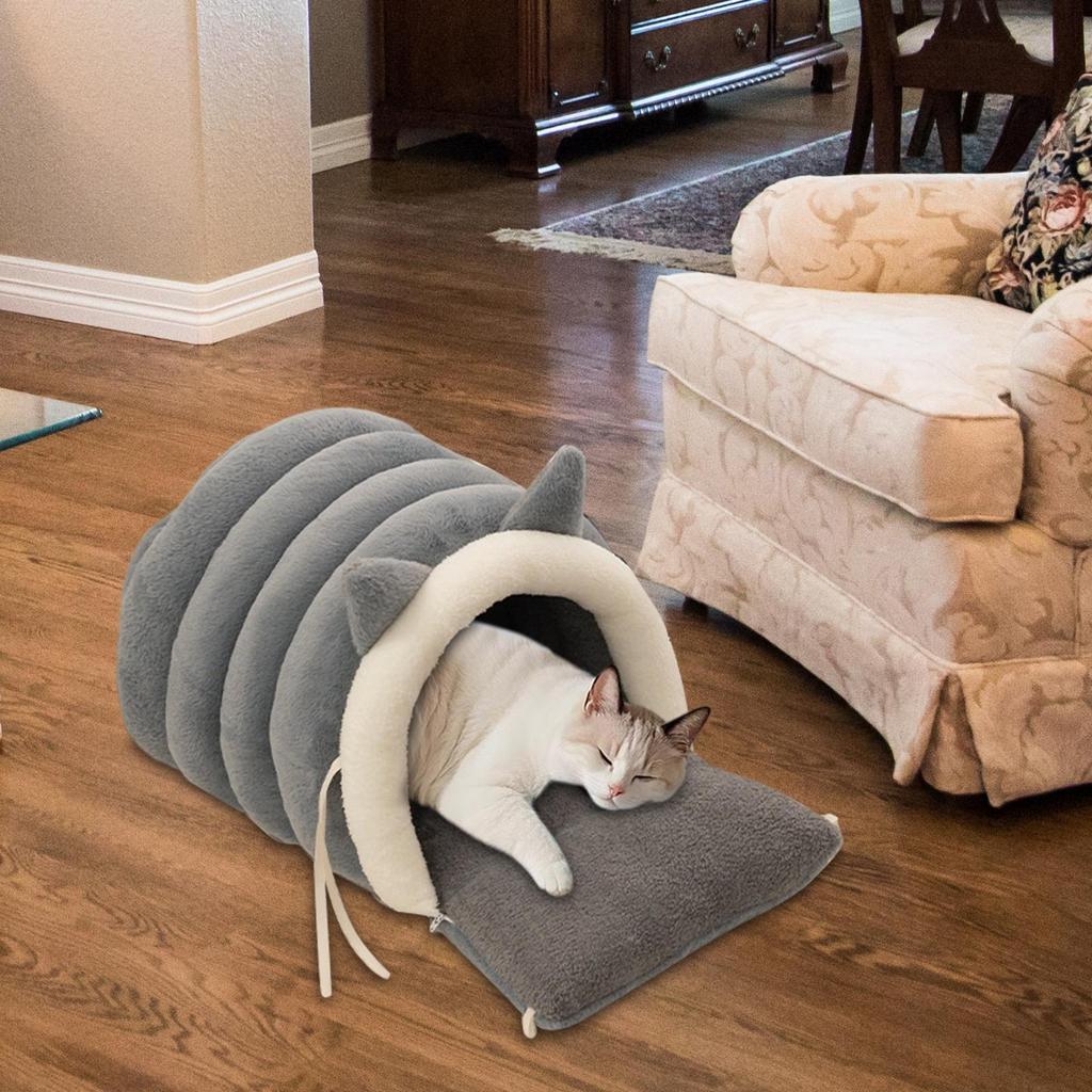 Slipper Cat Bed Detachable Soft with Hooded Covered Hood Hideway Pet House Nest for Pet Supplies Rabbit Kitty