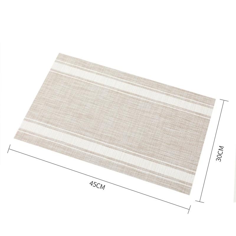Pvc Striped Placemats, Heat Resistant Non-Slip Easy Clean For Home Dining Kitchen Parties & Daily Use