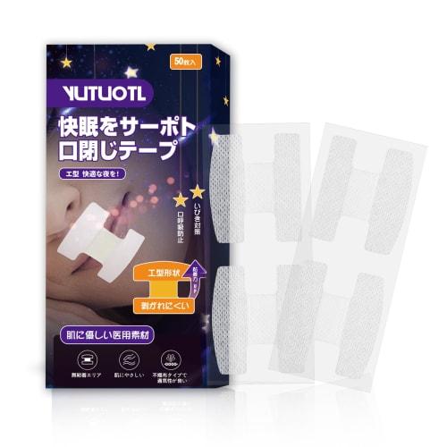

Yutuotl Mouth Closure Tape, Prevents Mouth Breathing, 50 Sheets, Anti-Snoring, Non-Adhesive Area, High Adhesive Strength, Skin-Friendly Material, Supp