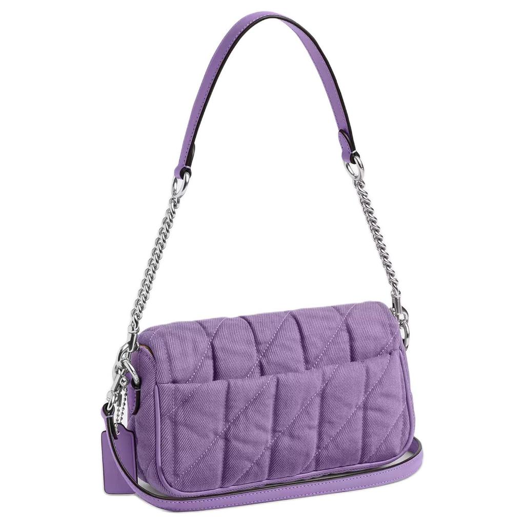 Coach Hailey 20 Logo Denim Crossbody Bag Women Bags Purple CBI88-SVII