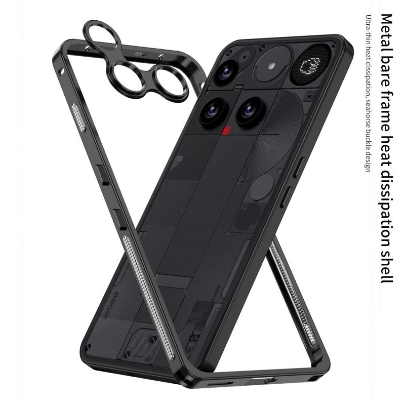 For Nothing Phone 3 3A Pro Case Fashion Metal Frame Fine Hole Lens Skin-friendly Shock-resistant Cover For Nothing Phone 3 Funda