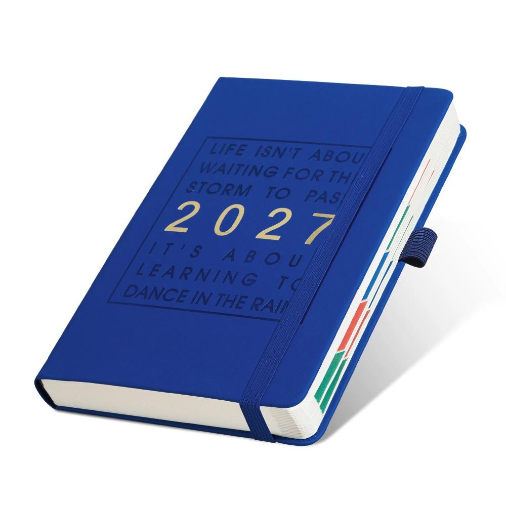 12 Months 2027 Schedule Planner Notepad English Office Work Planner Diary Writing Pads Student темно-синий