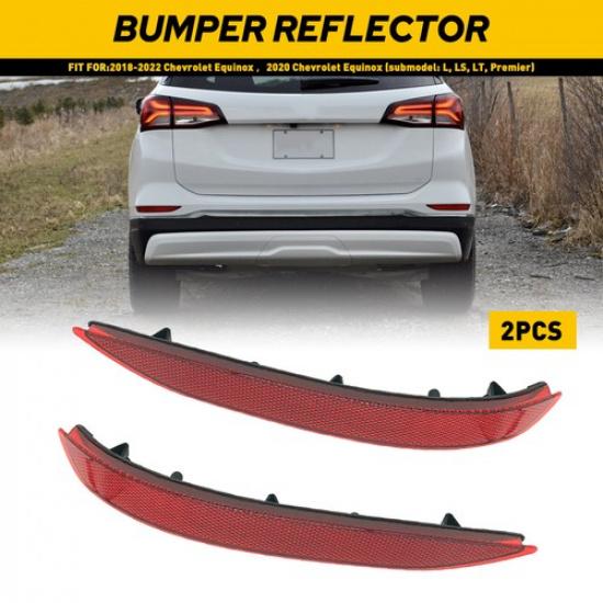 Rear Reflector Bumper Tail Side Lamp Left+Right Case 2018- for Chevy Equinox