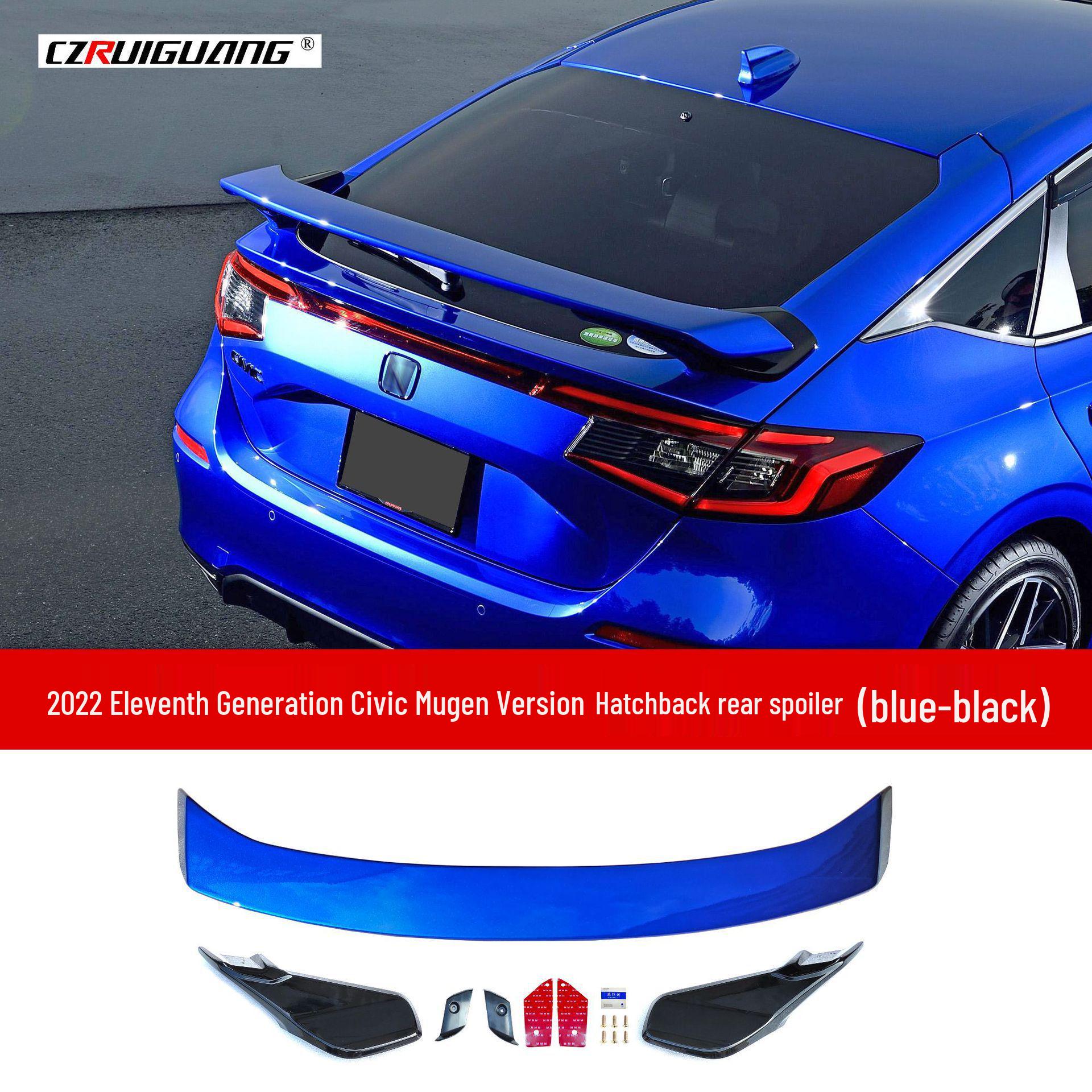Eleventh Gen Honda Civic Hatchback Mugen Style Rear Spoiler Roof Wing Kit