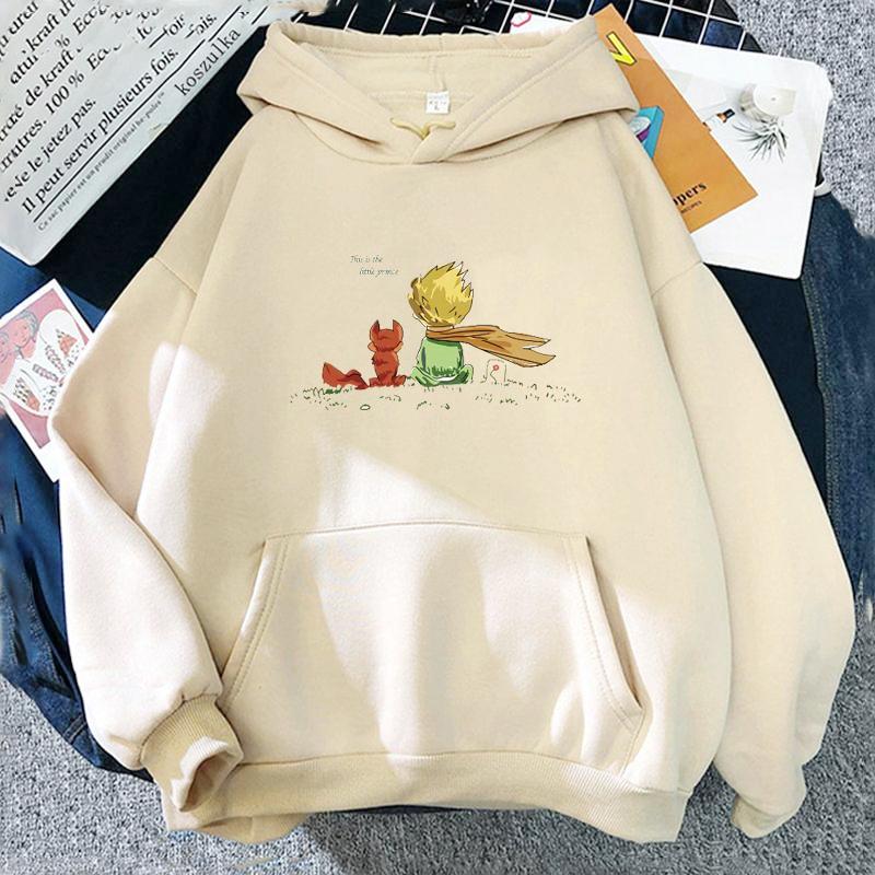 Kawaii Hoodie Cartoon Mädchen Übergroßes Sweatshirt Frühling/Herbst Hellblau Tops Langarm