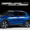 Car Waist Line Decor Sticker For Volkswagen-VW T-cross R line Racing Sport Stripes Honeycomb Graphic DIY Vinyl Decal Accessories