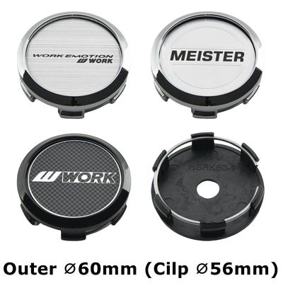 4 szt. Średnica zewnętrzna 60 MM / Średnica wewnętrzna 56 MM Nakładka Na Felgi WORK EMOTION EQUIP MEISTER VS Emblemat Dekielek Środkowy Felgi Logo Samochodu Sportowego Osłona Piasty Dekielki Piasty