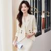 Women's Chic Professional Suit - Elegant White Ensemble, Ideal for Artists, Hosts, and Professionals.
