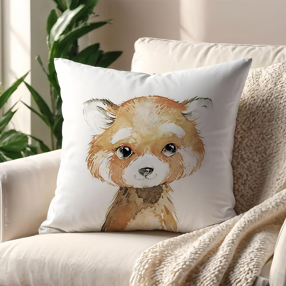 Watercolor Cute AAnimal cushion cover For Pillow Printing Sofa Decoration Home Car Room Coffee Shop Office Nordic Simplicity