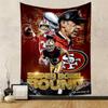 "Super Bowl Bound 49ers Team Design Patterned" Patterned Tapestry for Bedroom and Living Room Home Decor.
