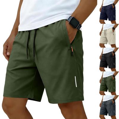 Athletikshorts für Herren, lässige Activewear, elastischer Bund, dehnbar, Performance, Workout, Laufshorts mit Reißverschlusstaschen