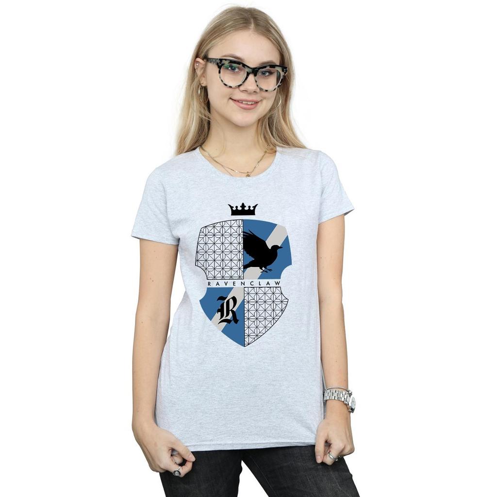 Harry Potter Womens/Ladies Ravenclaw Shield Cotton T-Shirt