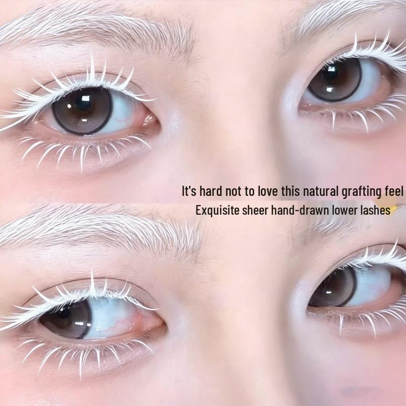 Weiße Cosplay Farbige Untere Falsche Wimpern, "Sky: "Kinder des Lichts" Anime-Charakter, 5 Paar für Bühnenauftritt.