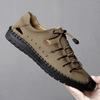Sandali da Uomo Estivi Punta Anti-collisione Outdoor Passeggio Trekking Scarpe Casual Pelle Escursionismo Ciabatte da Uomo Spiaggia Scarpe da Guado 38-48
