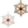 Christmas 10-Pack Snowflake Christmas Tree Ornaments Glitter Ornaments