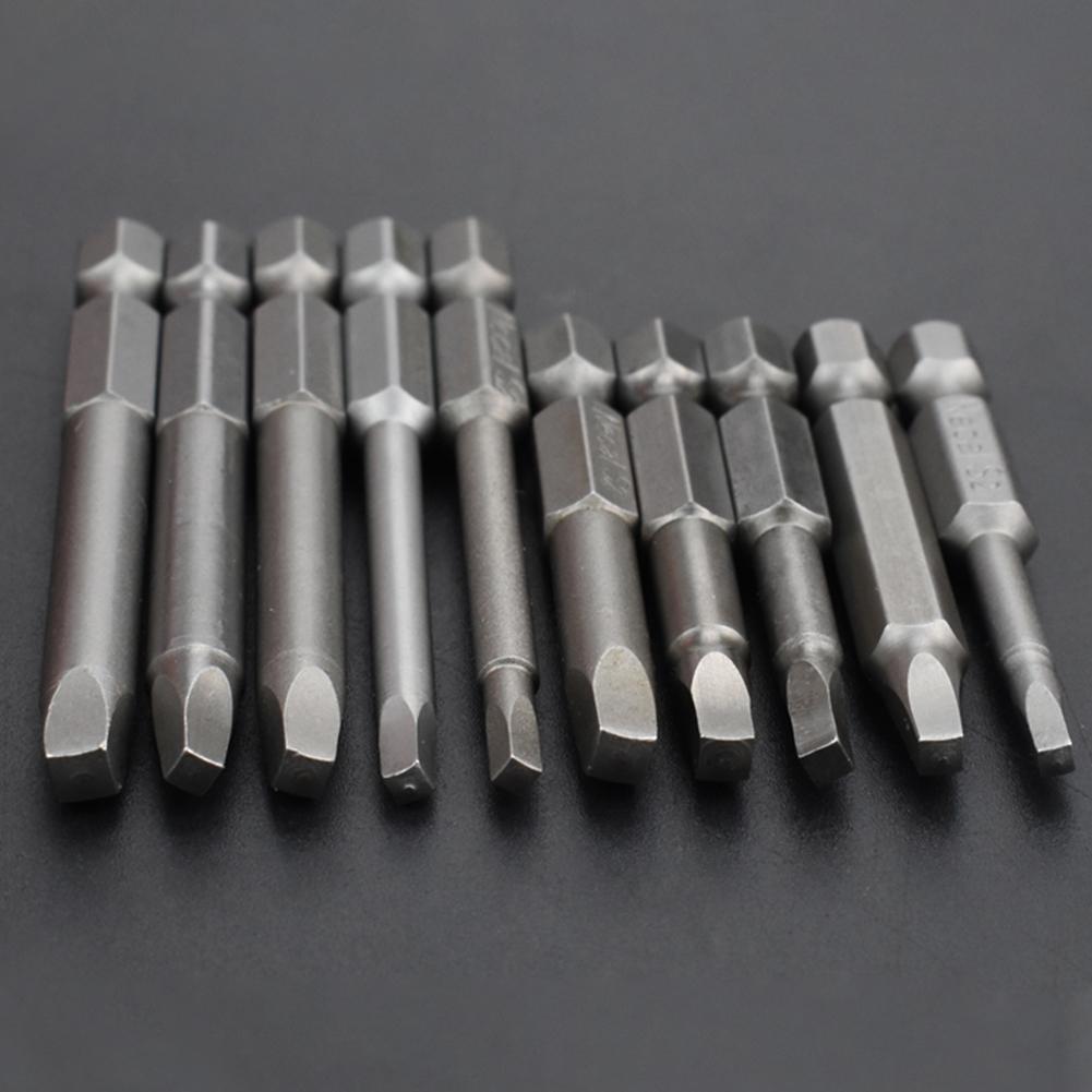 1/4Inch Screwdriver Bits 6.35mm 6pcs Alloy Steel Grey