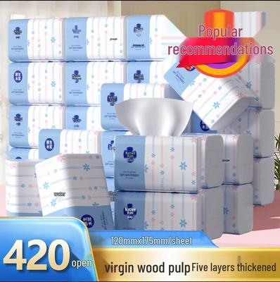 Moxi Kutu Mendil Kağıdı, 420 Yaprak, 5 Katlı, Büyük Paket, Peçete/Tuvalet Kağıdı Yerine